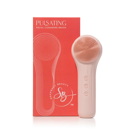 Pulsating Facial Cleansing Brush - Pink