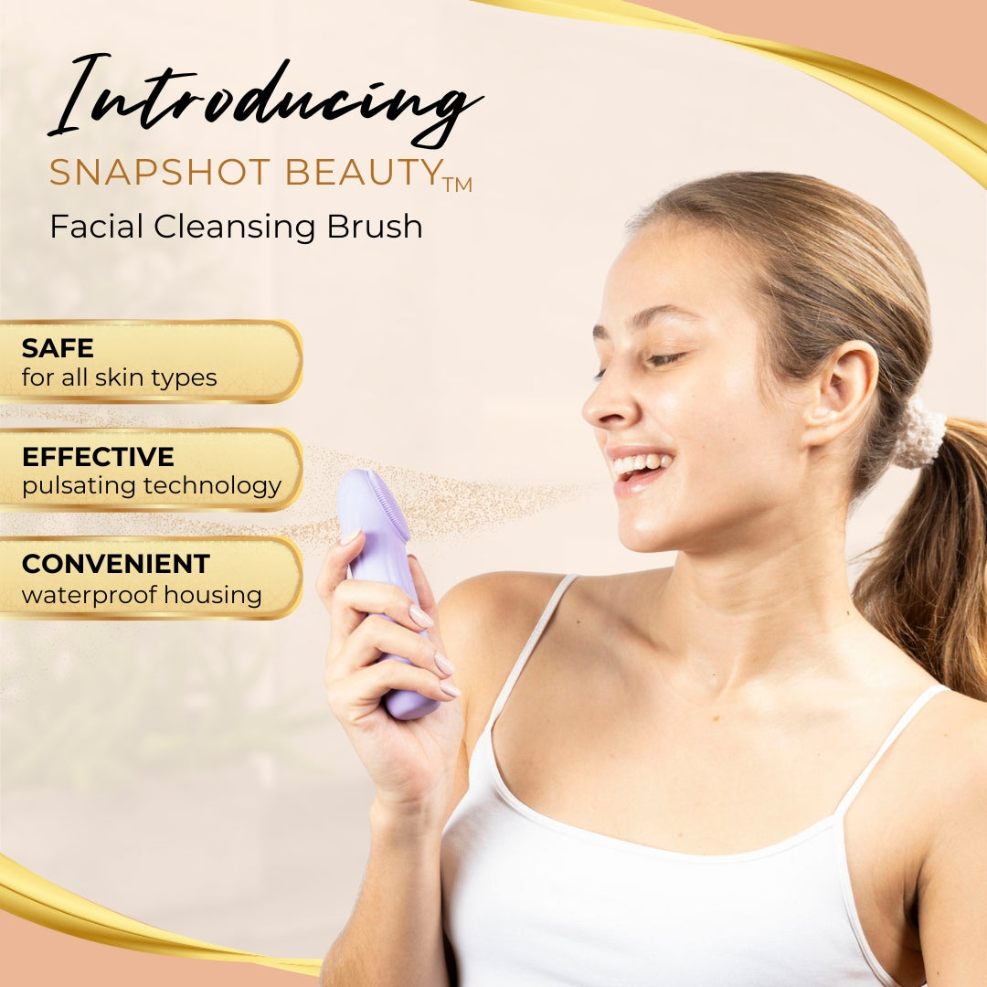 Pulsating Facial Cleansing Brush - Purple